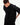Oversize T-Shirt mit Tasche - Schwarz