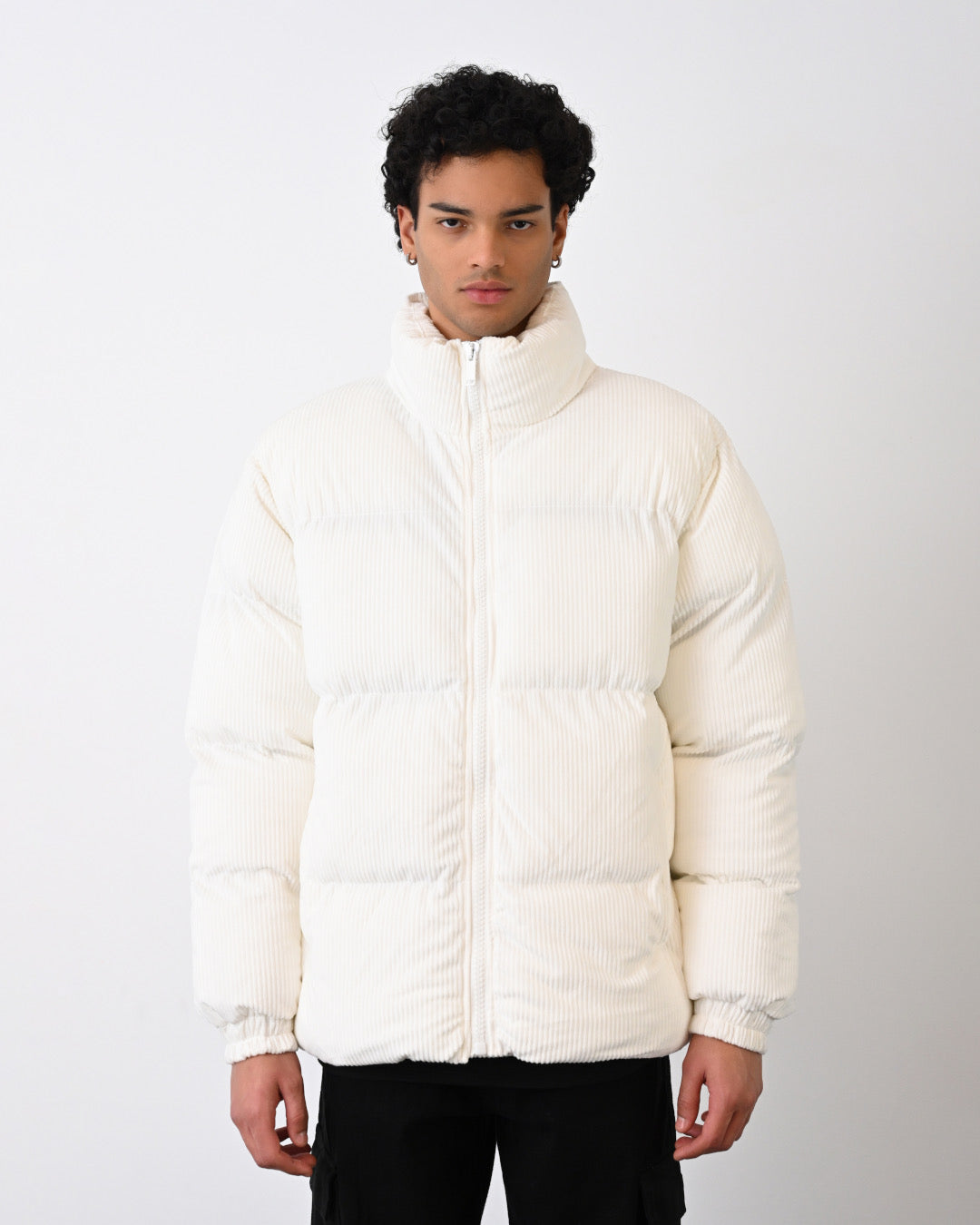Cord Jacke für Herren - Weiß streetwear