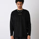 Cord Langarmshirt Freedom - Schwarz