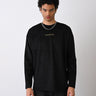 Cord Langarmshirt Freedom für Herren- Schwarz