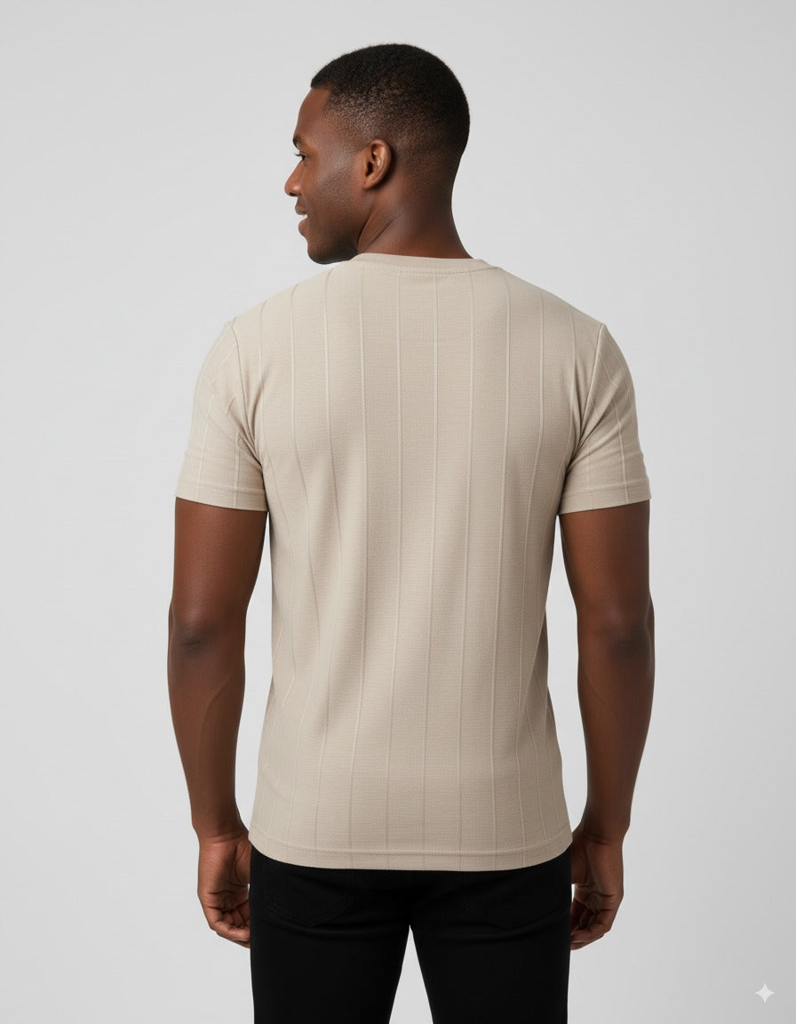 Gestreiftes T-Shirt - Braun