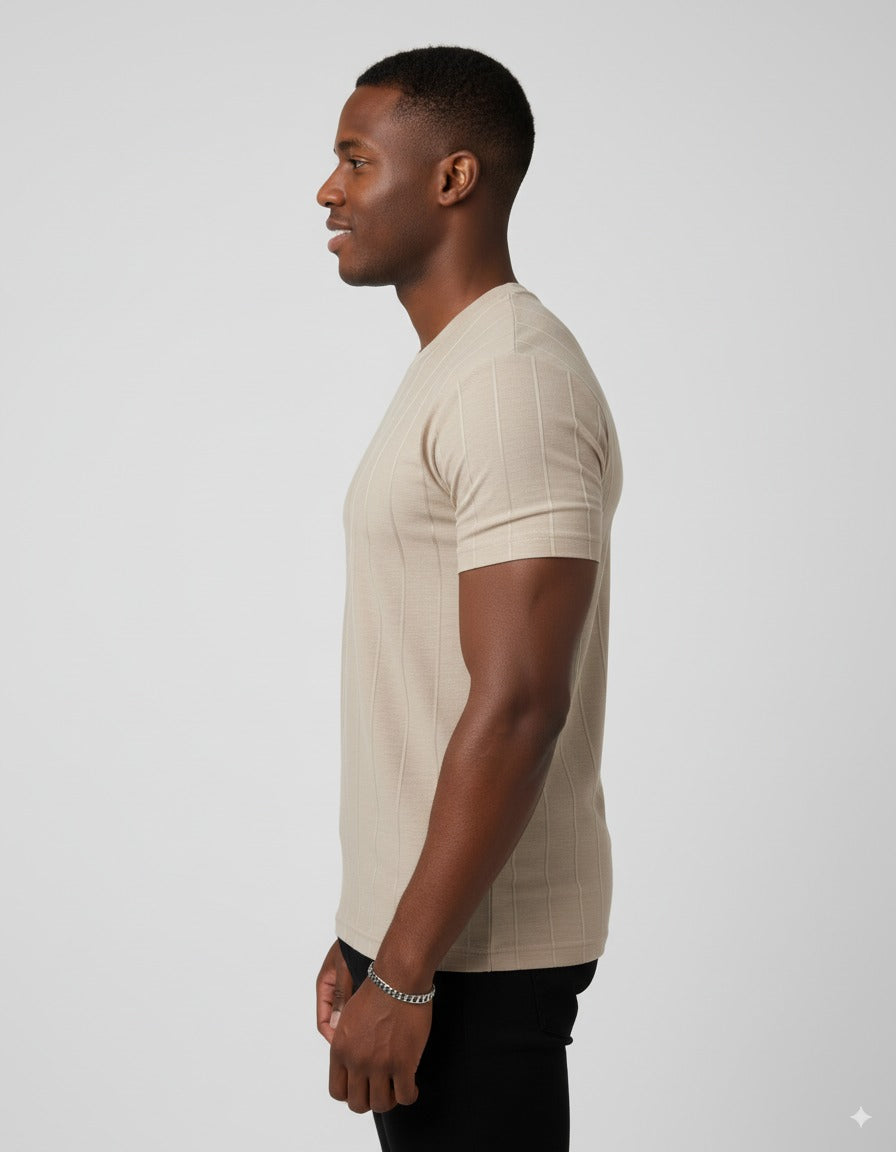 Gestreiftes T-Shirt - Braun