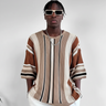Gestricktes Oversize Shirt - Braun