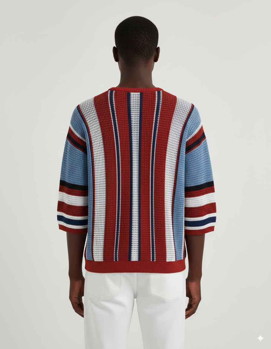 Gestricktes Oversize Shirt - Rot