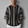 Gestricktes Oversize Shirt - Schwarz