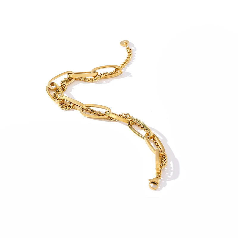 Double Armband - Gelbgold vergoldet