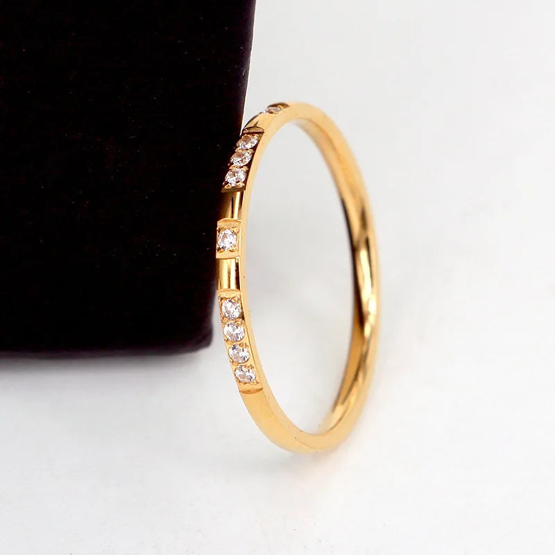 Diamond Ring - 18K Gelbgold vergoldet