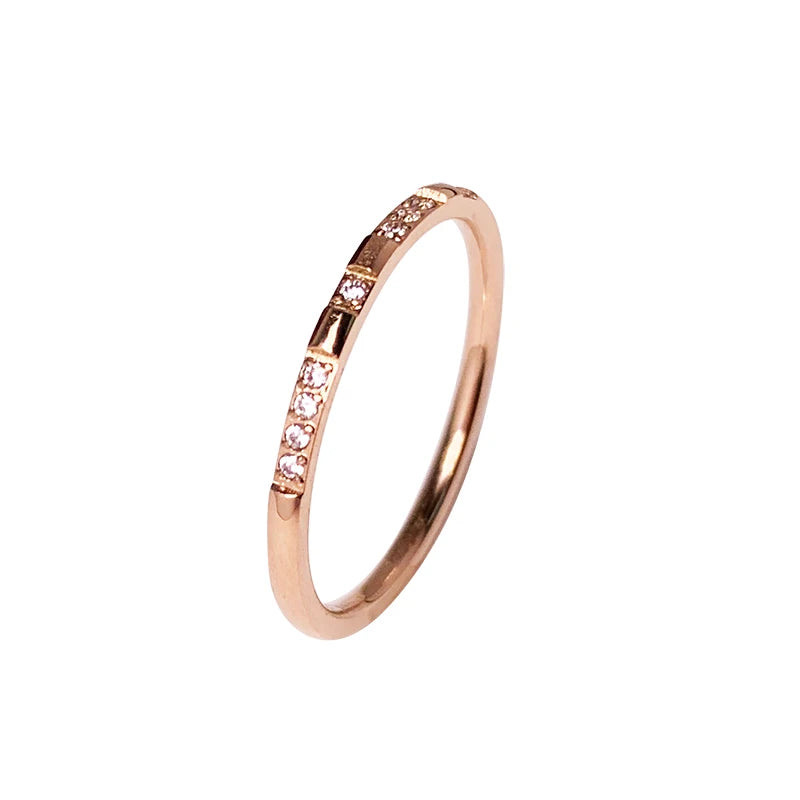 Diamond Ring - 18K Rosé Gold vergoldet
