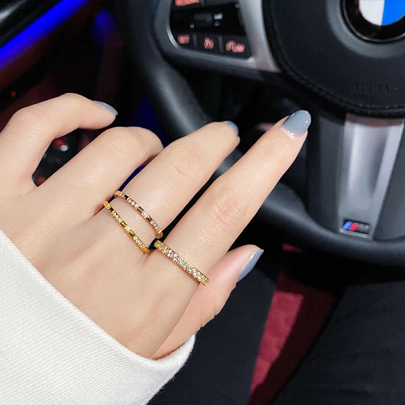 Diamond Ring - 18K Gelbgold vergoldet