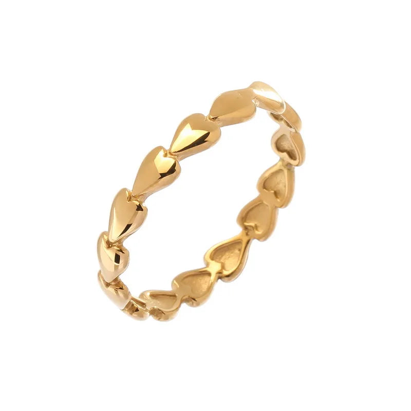 Herzförmiger Ring - 18K Gelbgold vergoldet