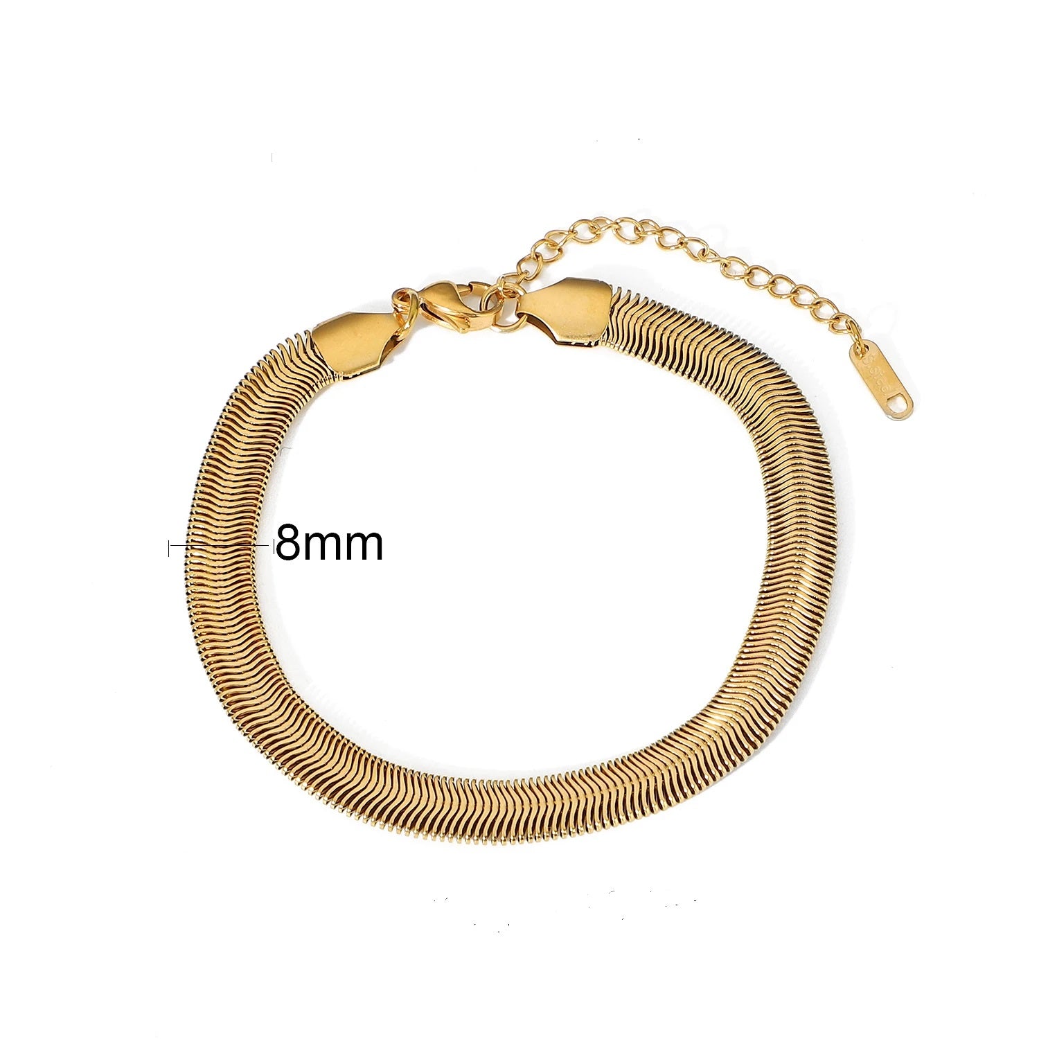Sleek Armband 8mm - 18K Gelbgold vergoldet