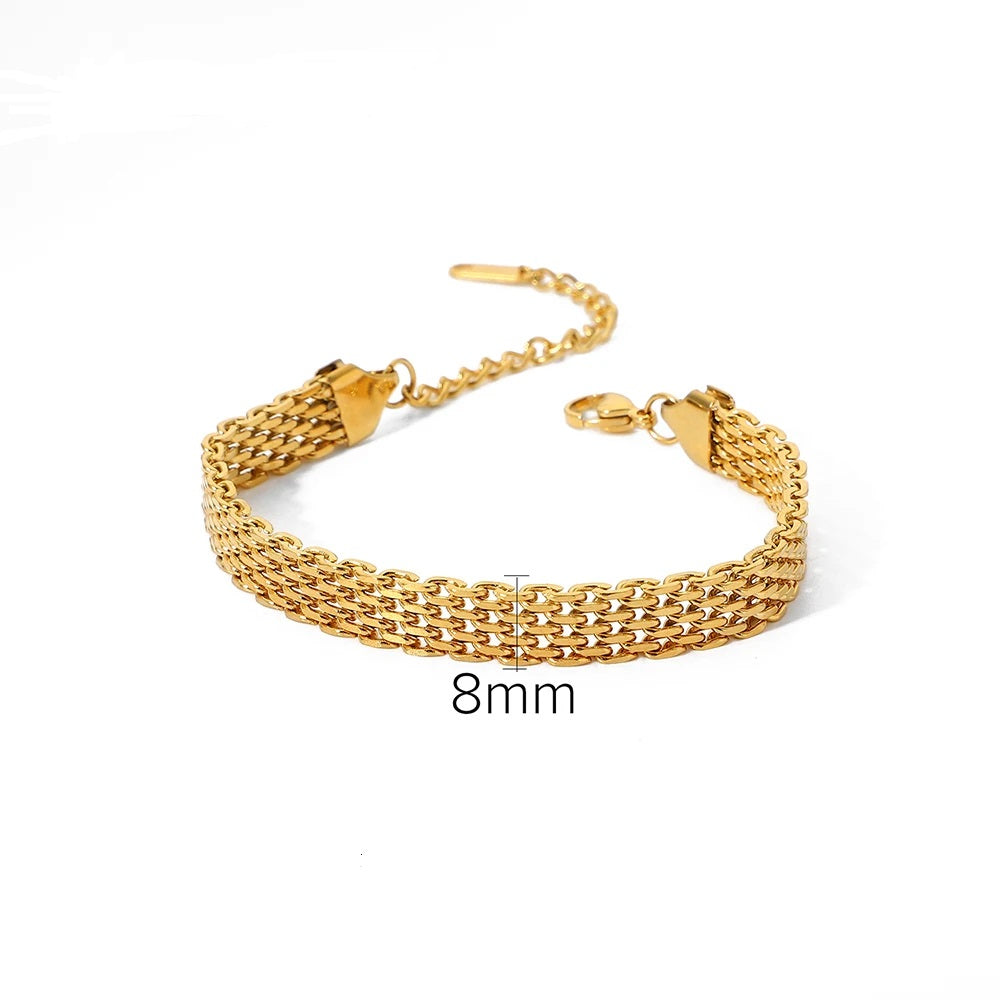 Mesh Armband - 18K Gelbgold vergoldet