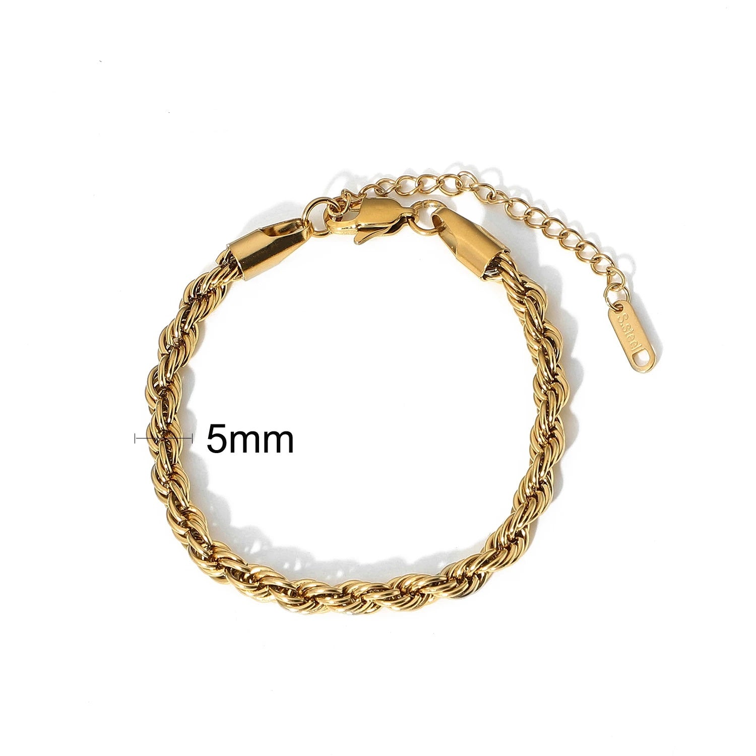 Double Twisted Armband - 18K Gelbgold vergoldet