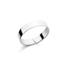 Minimal Ring poliert in Einheitsgröße - Silber