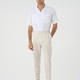 Bügelfaltenhose aus Leinenmix - Beige
