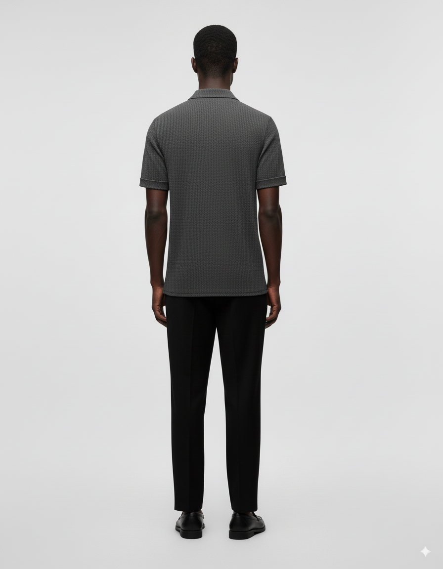 Relaxed-Fit-Hemd - Schwarz-grau
