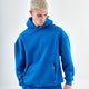 Oversize Hoodie mit Knopfdetail - Blau