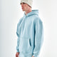 Oversize Hoodie mit Knopfdetail - Babyblau