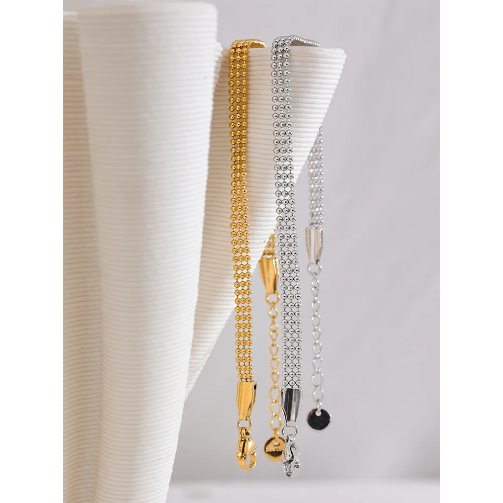 Kugel Armband  - Weißgold vergoldet