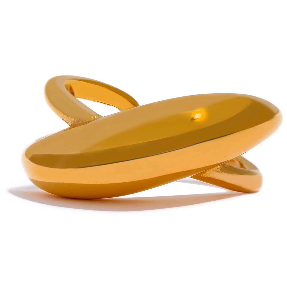 Overlap Ring - 18K vergoldet