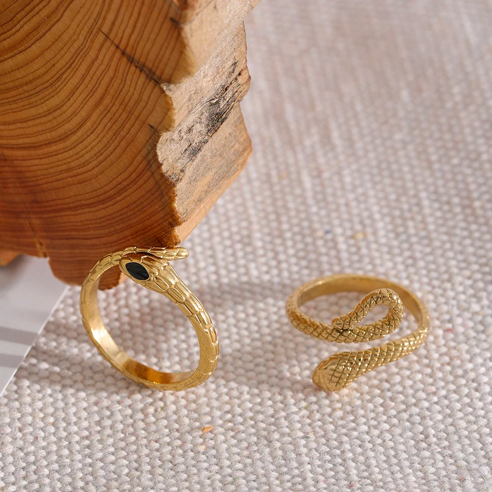 Snake Ring - Gelbgold vergoldet