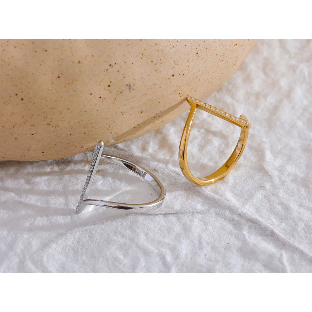 Space Ring - Gelbgold vergoldet