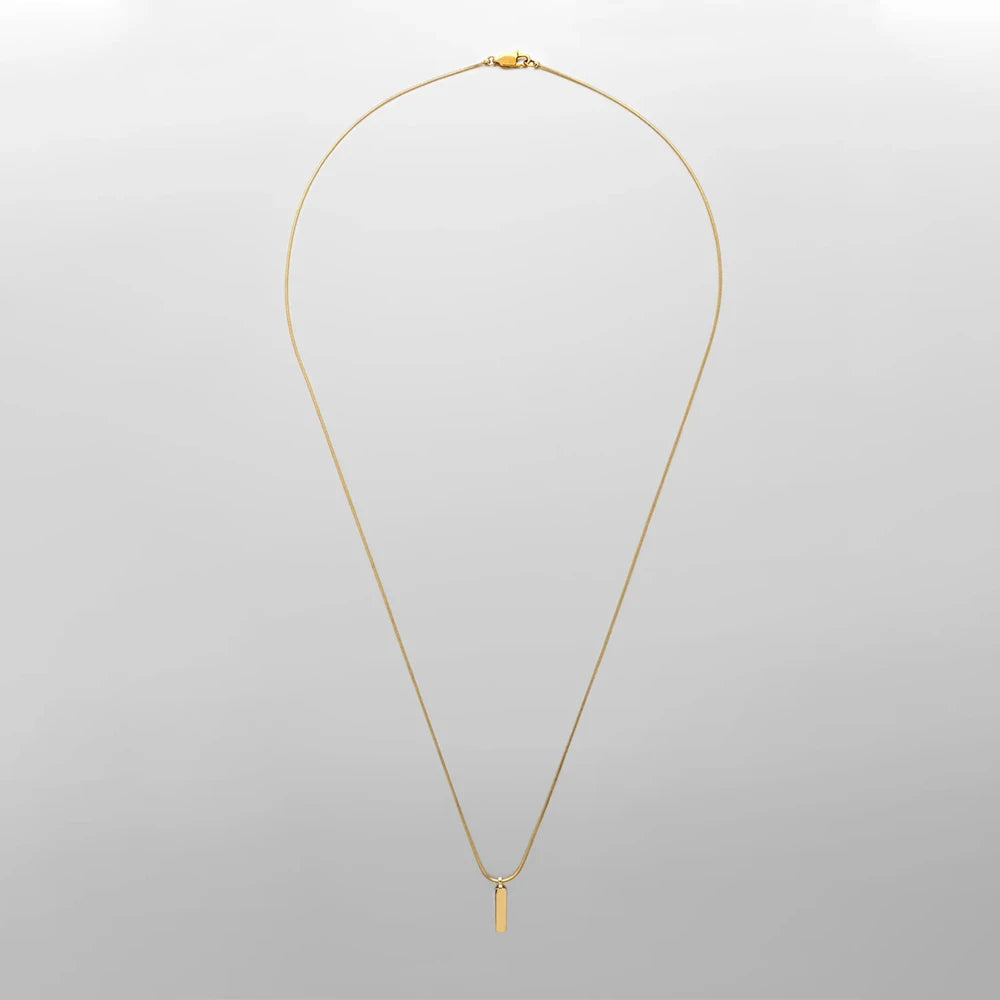 Schlüsselbein-Halskette mit dezentem Anhänger - Gold