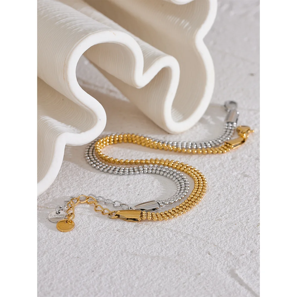 Kugel Armband  - Weißgold vergoldet
