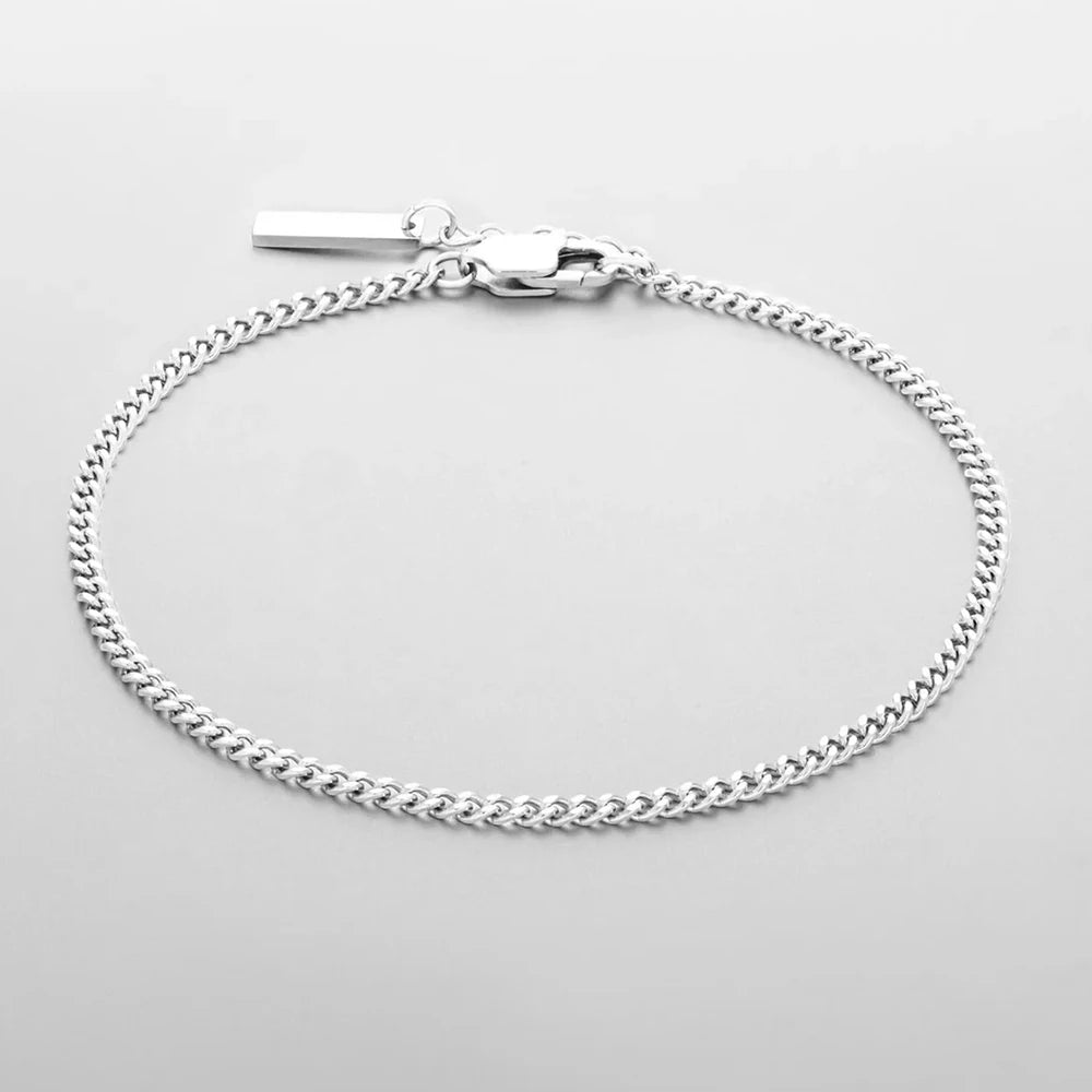 Panzerkette-Armband - Silber
