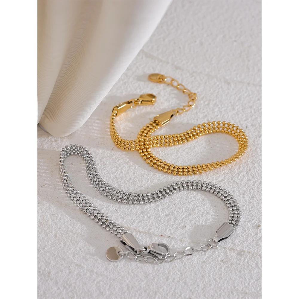 Kugel Armband  - Weißgold vergoldet