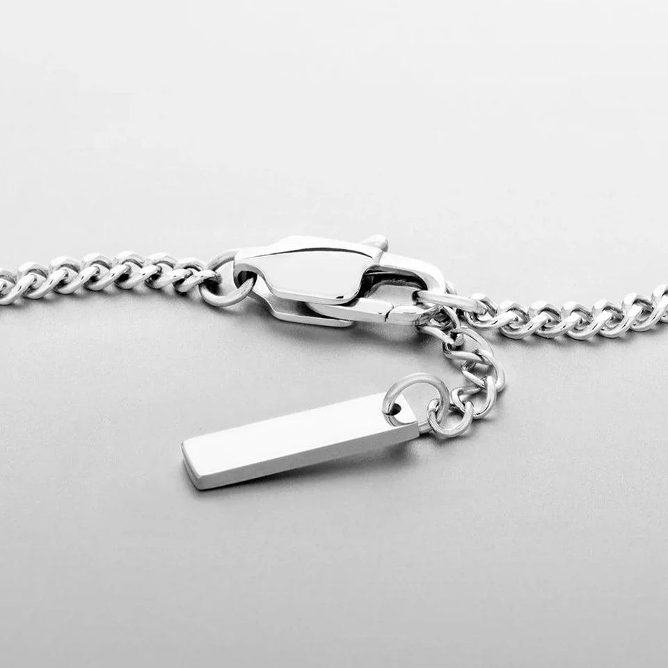 Panzerkette-Armband - Silber