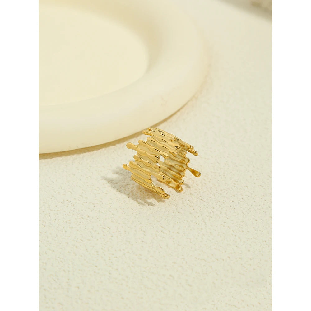 Ring verstellbar - 18K Gelbgold vergoldet