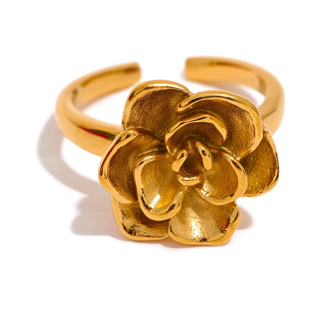 Flower Ring - 18K Gelbgold vergoldet