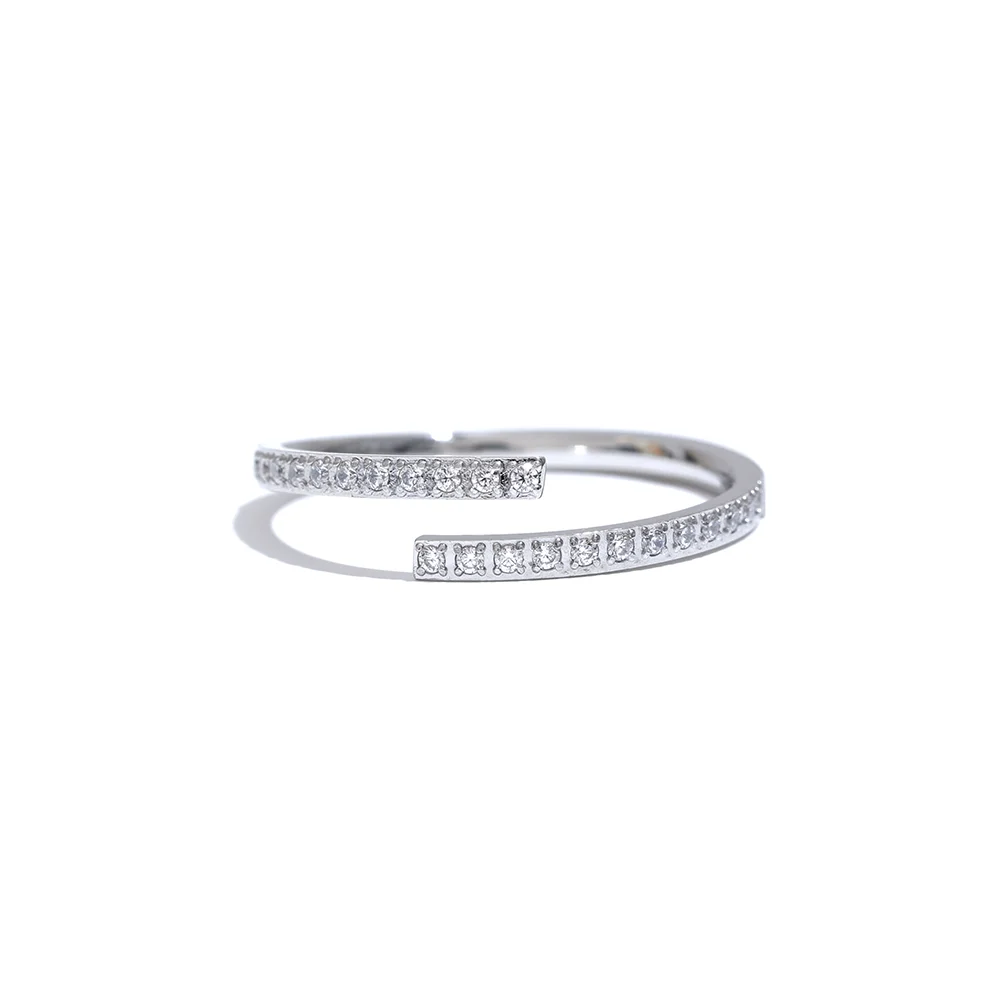Spiral Ring Estella verstellbar - Weißgold vergoldet