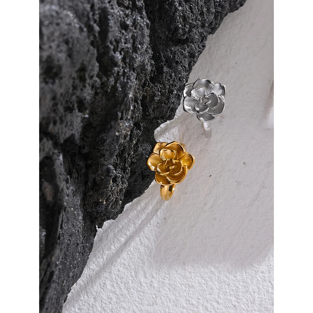 Flower Ring - 18K Weißgold vergoldet