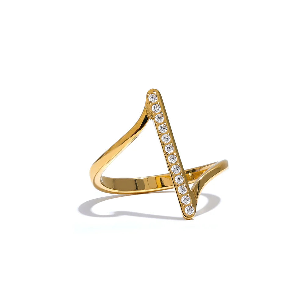 Space Ring - Gelbgold vergoldet