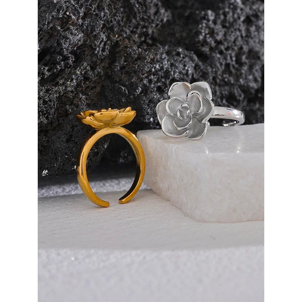 Flower Ring - 18K Gelbgold vergoldet