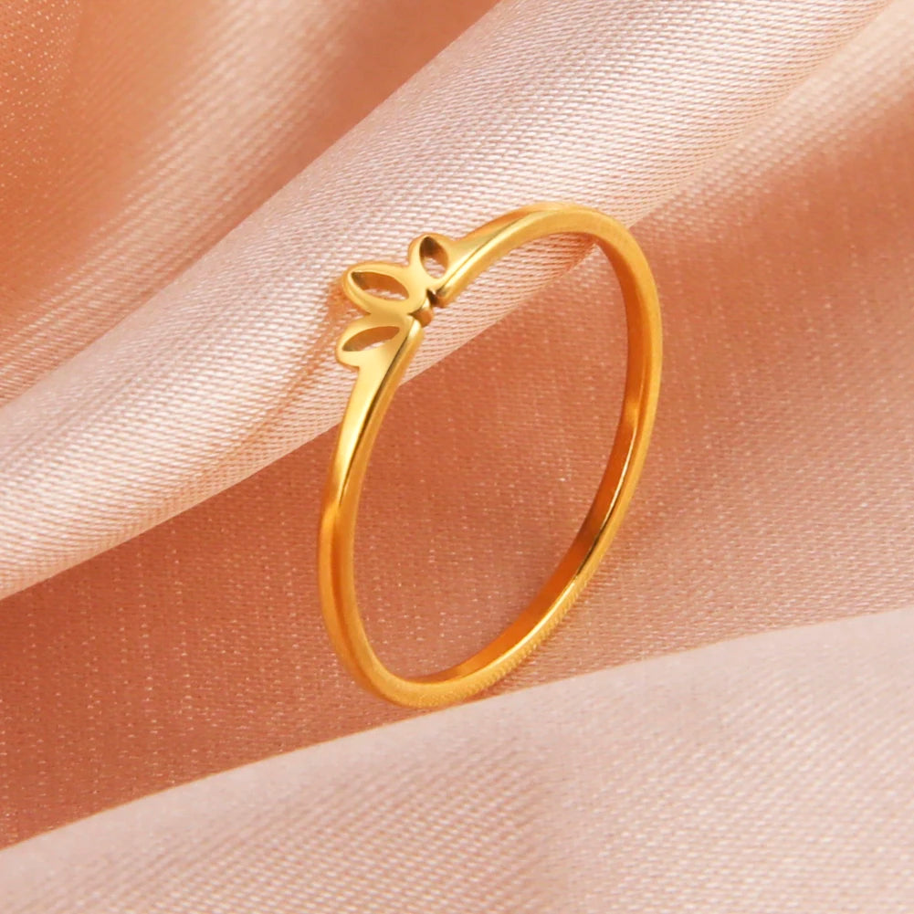 Lotus Ring - Gelbgold vergoldet