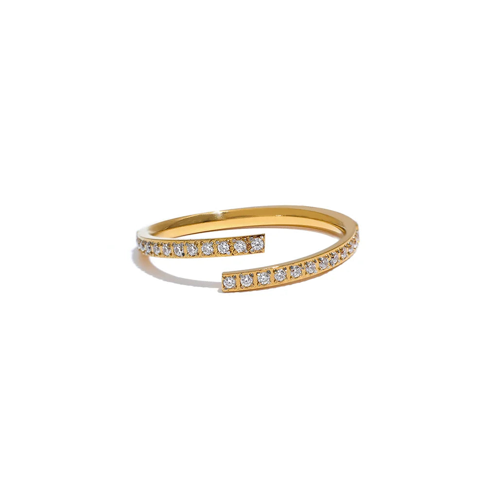 Spiral Ring Estella verstellbar - Gelbgold vergoldet