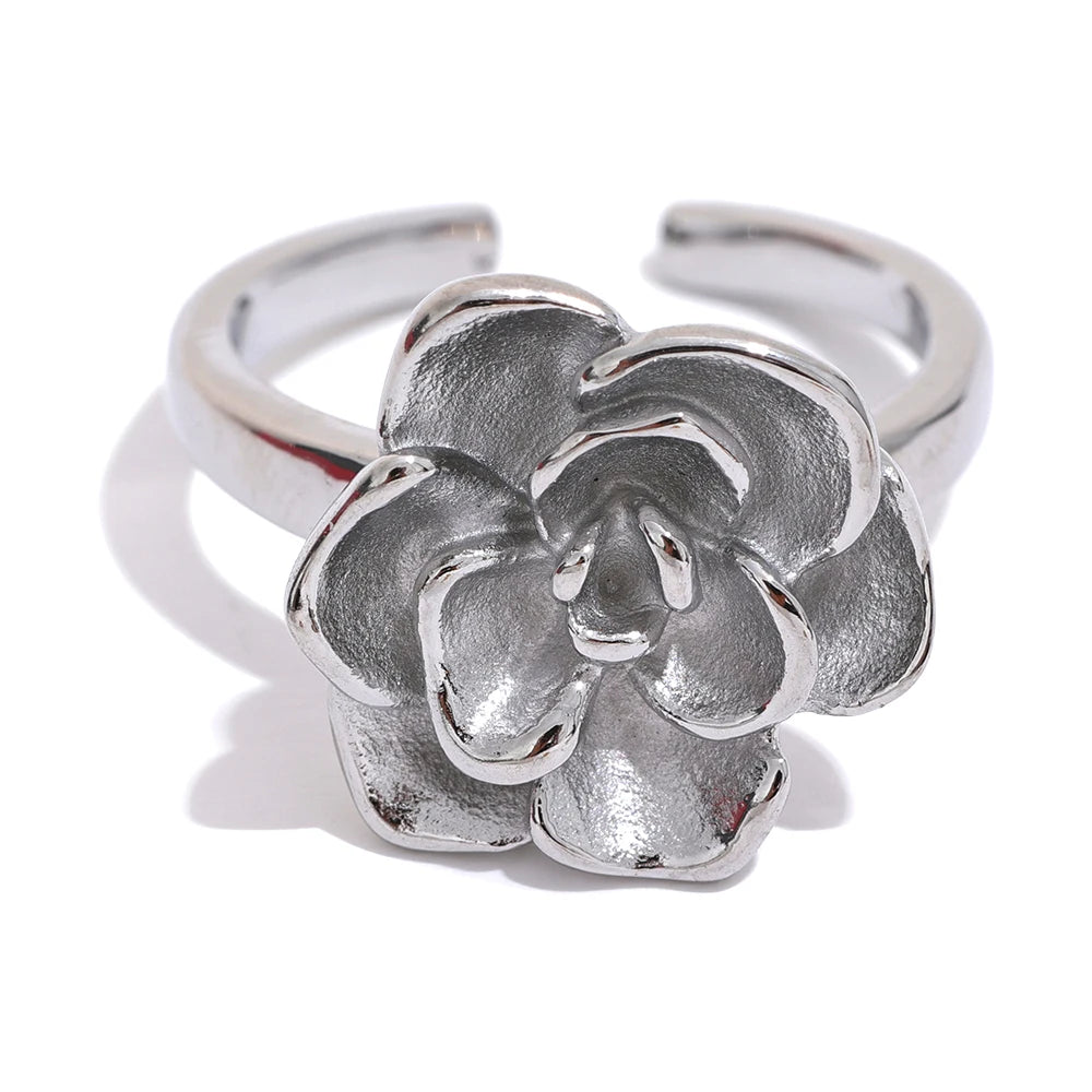 Flower Ring - 18K Weißgold vergoldet