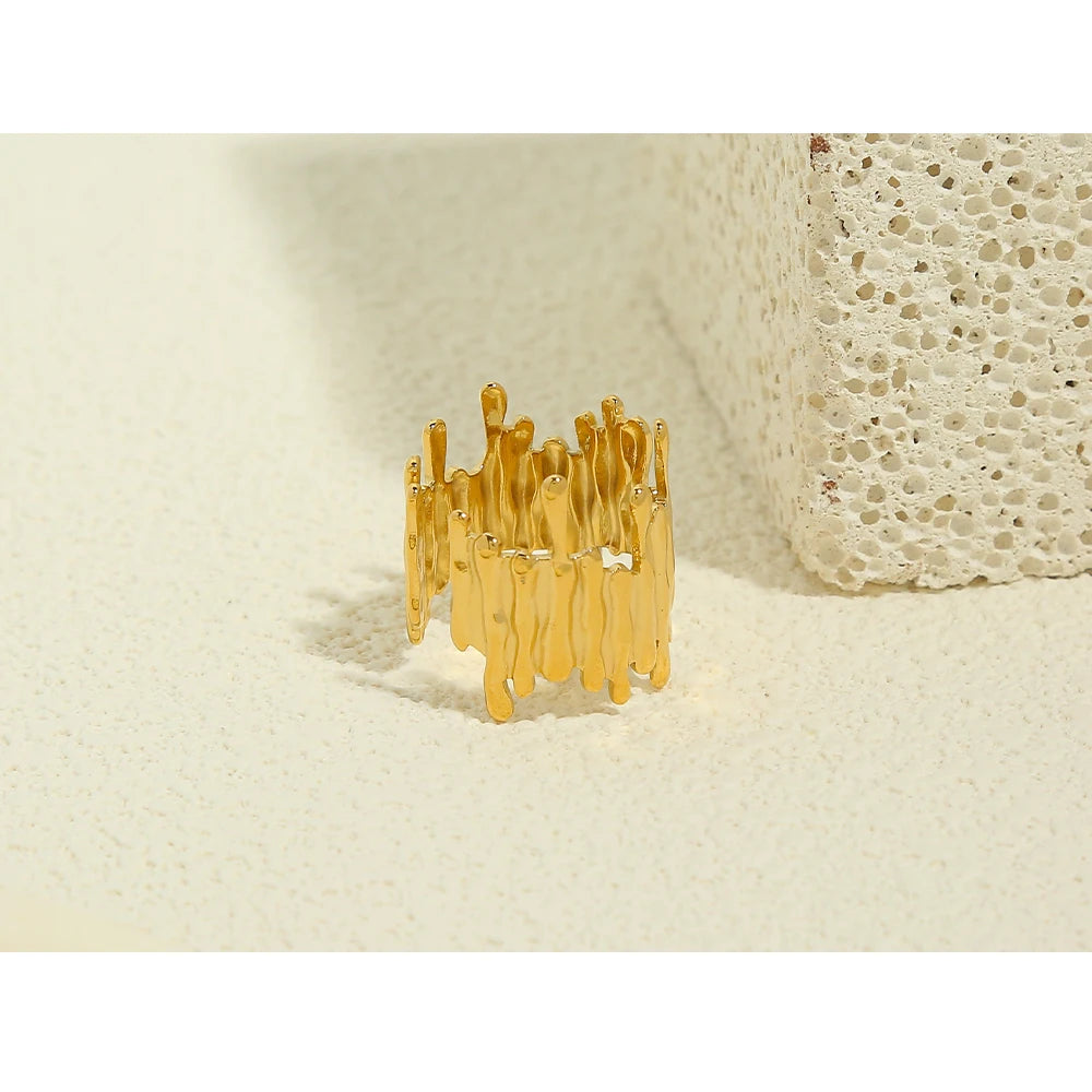 Ring verstellbar - 18K Gelbgold vergoldet