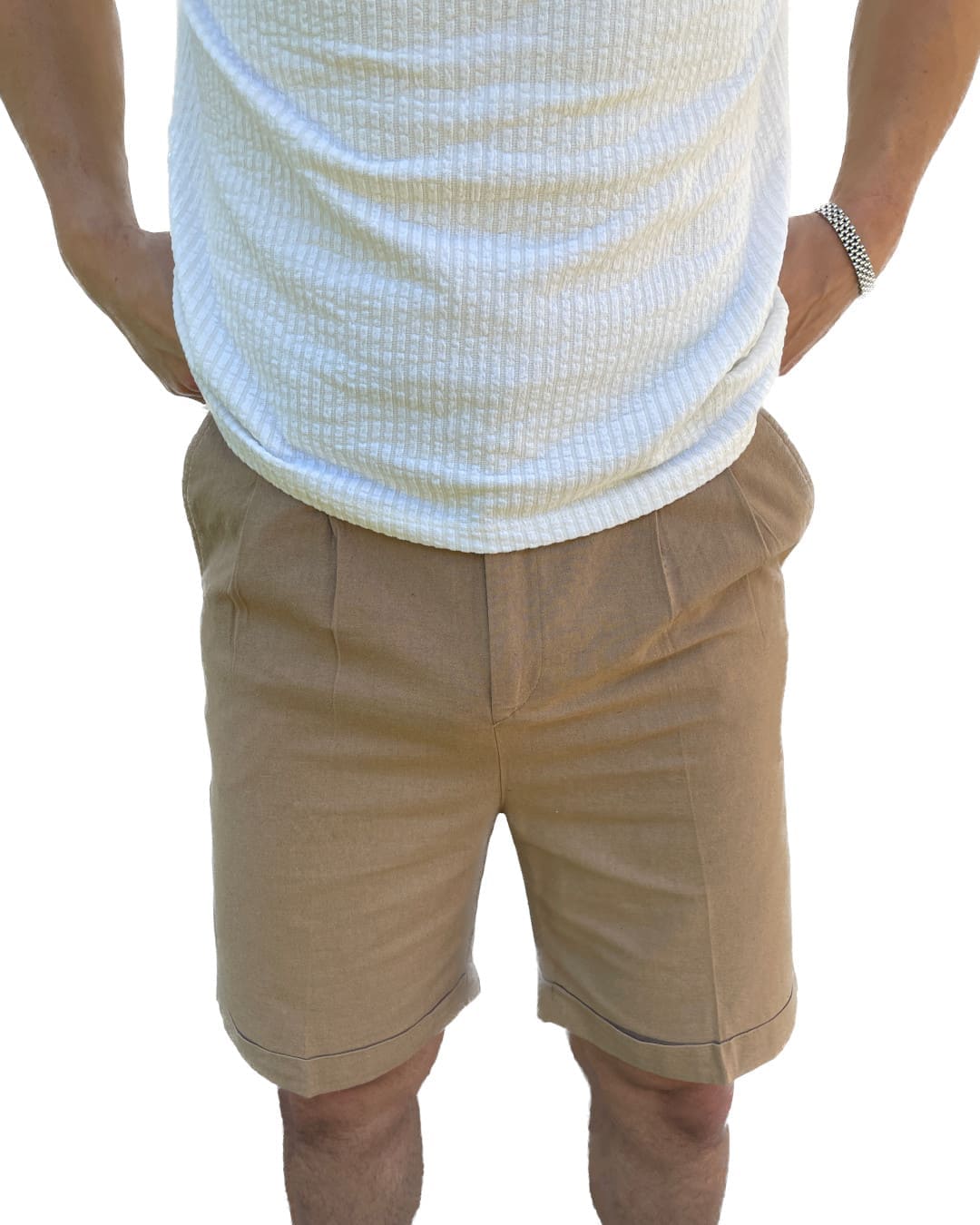 CHINO-BERMUDASHORT für Herren - Braun
