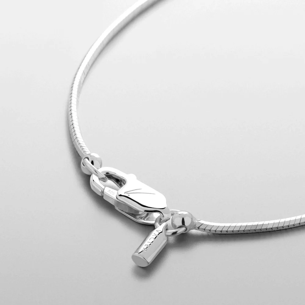 Minimalistisch achteckige Halskette - Silber