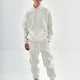 Oversize Hoodie mit Knopfdetail - Weiß