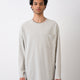 Langarmshirt mit Tasche - Grau