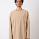 Langarmshirt mit Tasche - Beige