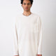 Langarmshirt mit Tasche - Weiß