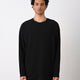Langarmshirt mit Tasche - Schwarz