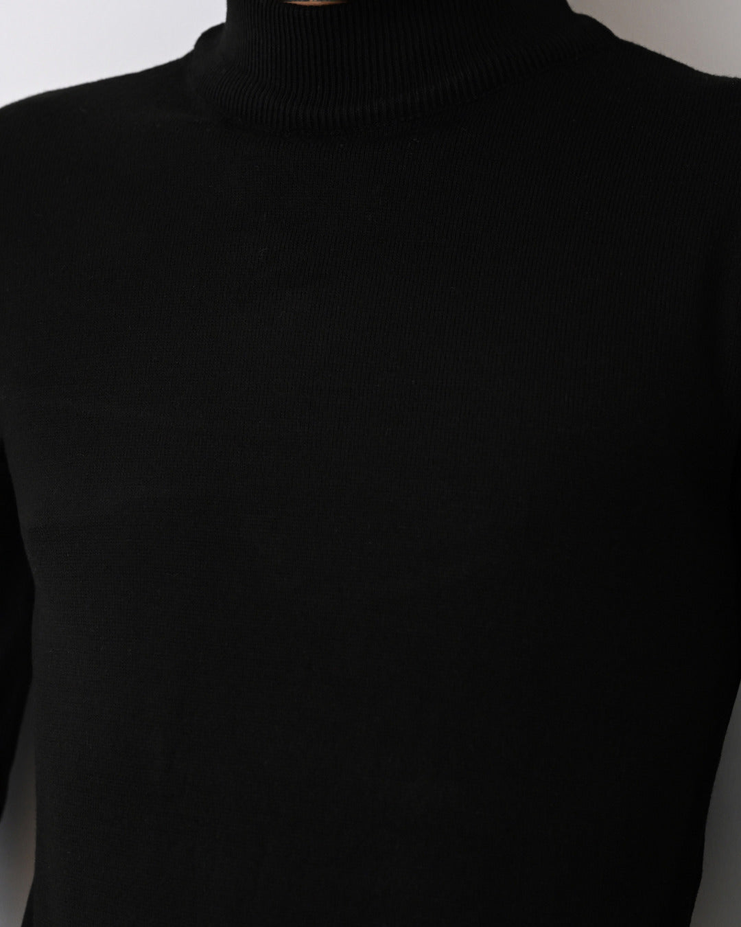Stehkragenpullover - Schwarz