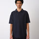 Oversize Cord T-Shirt mit Kragen - Dunkelblau